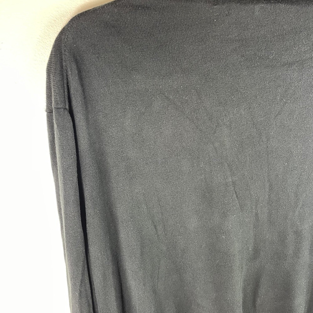 Polo Ralph Lauren Sweater Mens Medium XL Crewneck Long Sleeve Black Pima Cotton - Picture 12 of 13